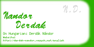 nandor derdak business card